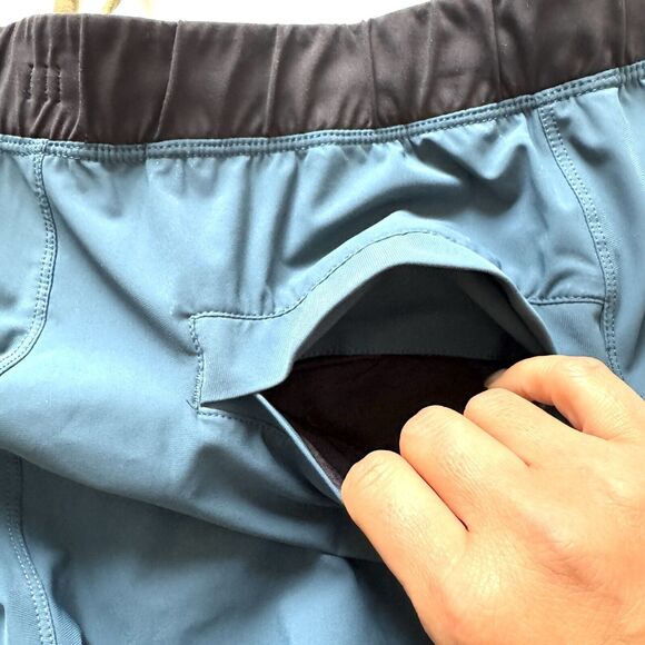 Lululemon Men’s Performance Pant Blue Black Drawstring Waist & Hem *Flaw - Picture 14 of 15